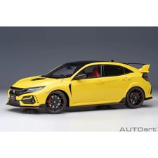 AUTOart 1/18 Honda Civic Type R FK8 Limited Edition Sunlight Yellow II Mini Car