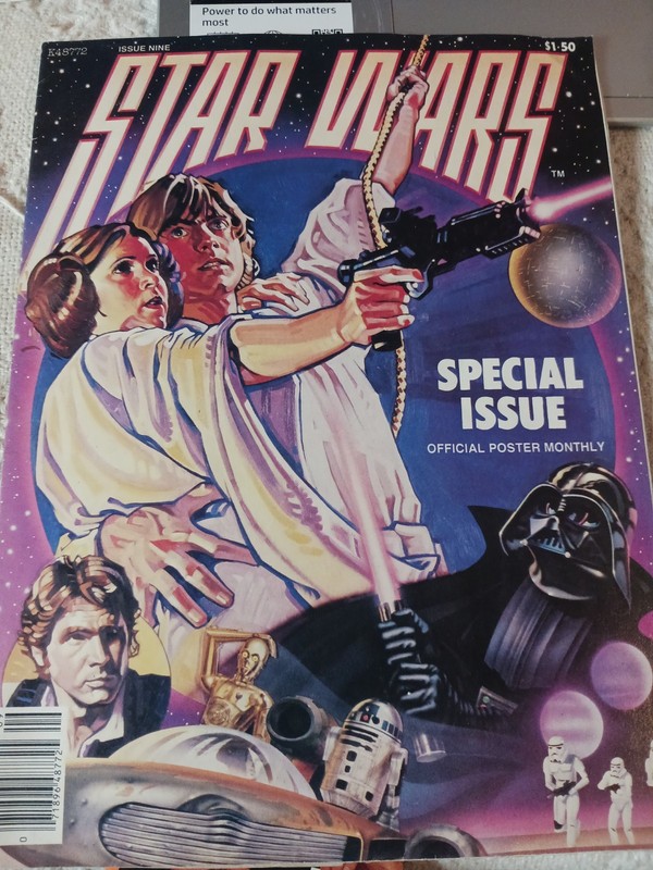 VTG 1977 STAR WARS SPECIAL ISSUE #9 POSTER MONTHLY DARTH VADER HAN SOLO LUKE