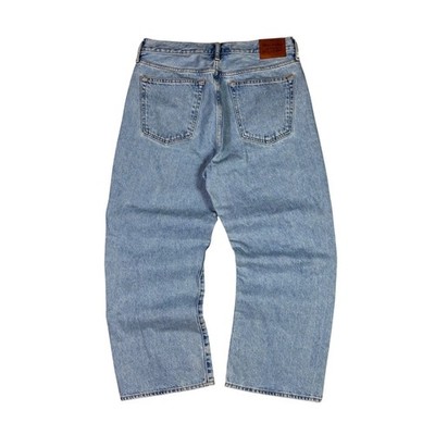 Abercrombie Fitch Mens Baggy Authentic Rigid Denim Light Wash Jeans Size 28x26