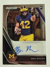 2021 Panini Prizm Draft Picks Ben Mason RC Auto #DPA-BMA