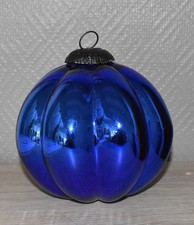 Ancienne Boule De Noël En Verre églomisé Mercurisé – Années 1900, Diamètre 7,5 Cm, Décoration Vintage