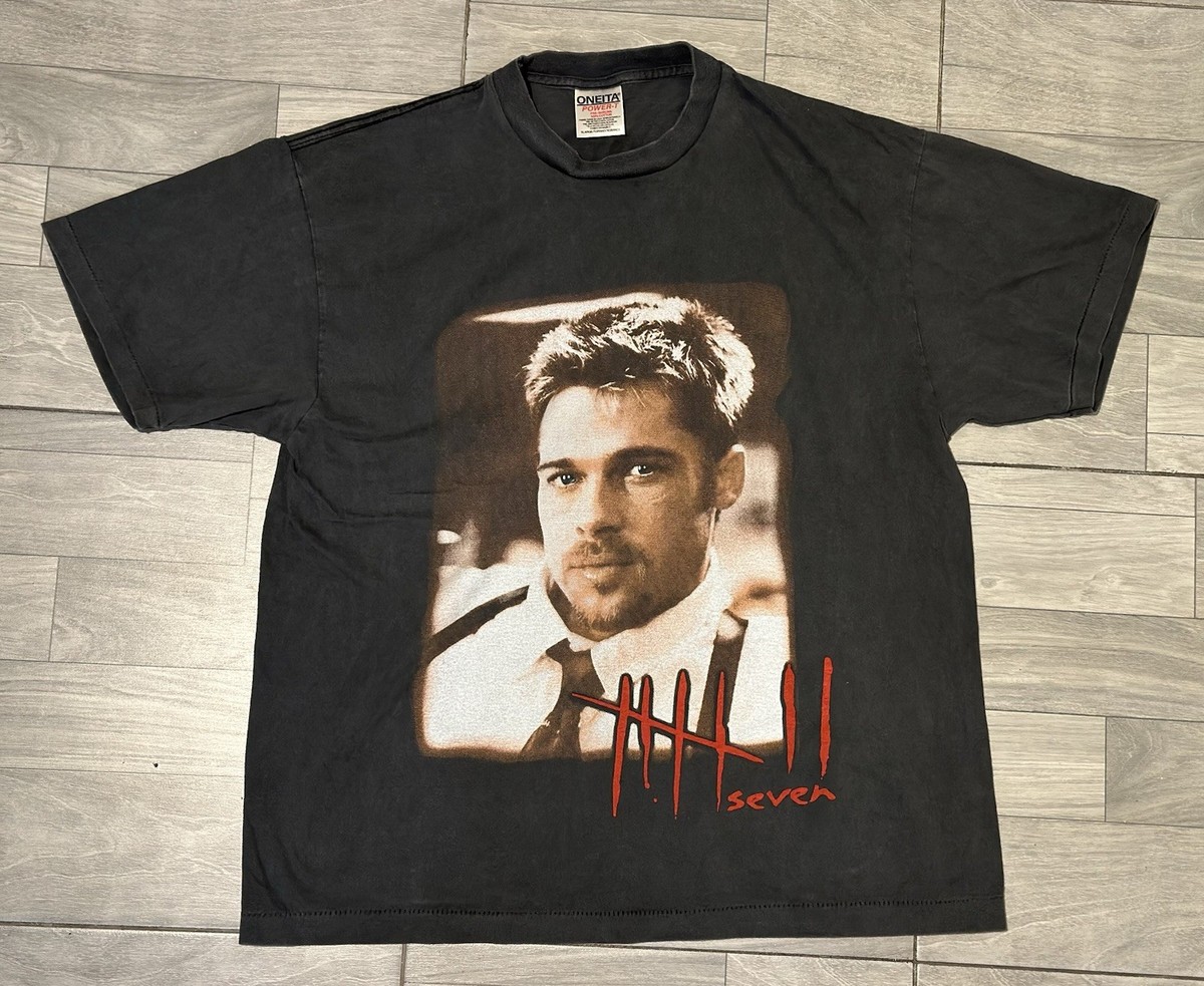 SE7EN vintage 1995 MOVIE t shirt BRAD PITT movie SEVEN | eBay