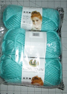 Lion Brand Hometown Miami Seafoam Yarn Super Chunky 5 oz skein 3 PACK Teal Aqua