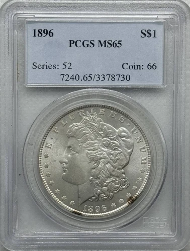 1896 Morgan Silver Dollar PCGS MS-65