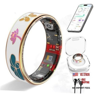 Smart Ring for Women,Fitness Tracker with Heart Rate,Blood Oxygen,Menstrual 7#