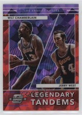 2021 Contenders Optic Red Cracked Ice Prizm Jerry West Wilt Chamberlain HOF 12ks