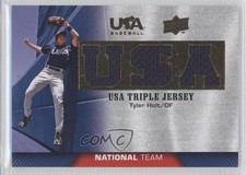 2009 Upper Deck USA Baseball Box Set Triple Jersey National Team Tyler Holt j2u