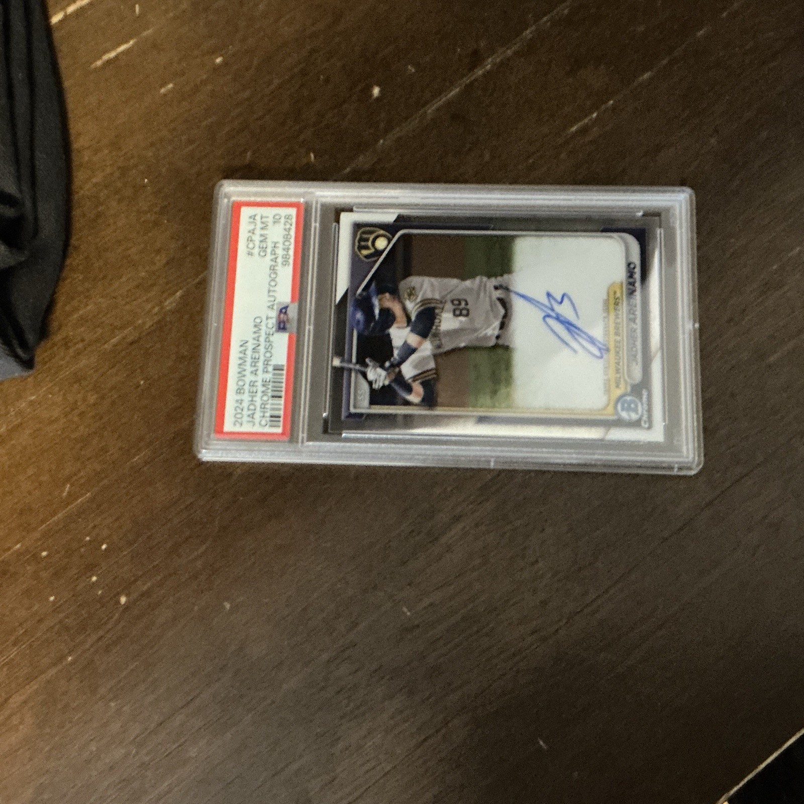 Topps 2024 Bowman Chrome Prospect Auto Rookie Jadher Areinamo CPA-JA PSA 10