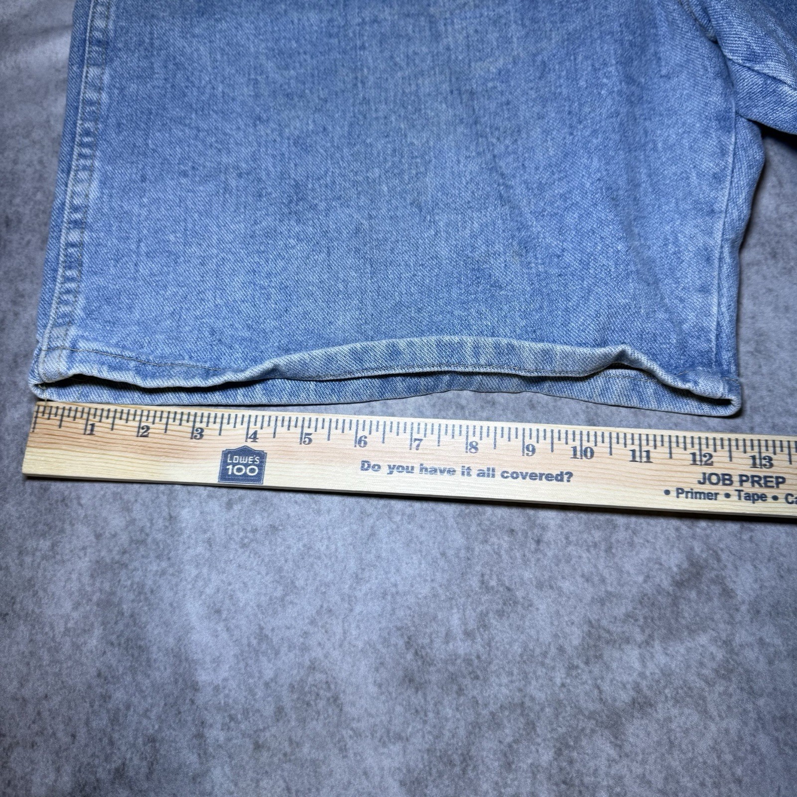 Wrangler Authentic Men’s Blue Denim Shorts Size 40 Workwear Cargo Carpenter image 4