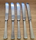 Lot 5 Antique 1930s Gorham Sterling Handle Dinner Knives Stainless Steel 322g