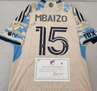 Union OLIVER MBAIZO Signed Match Game Used Soccer Jersey 2024 Season