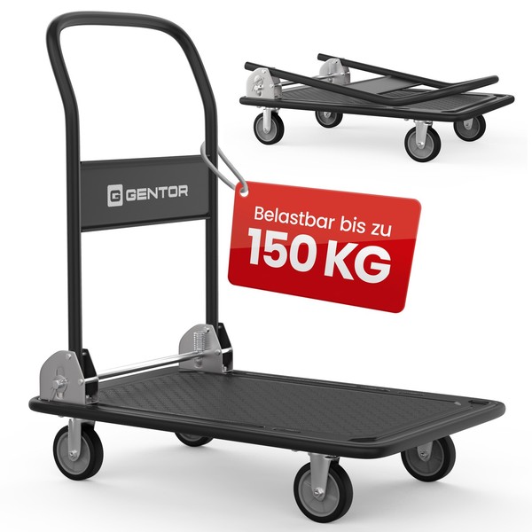 Plattformwagen Klappbar Transportwagen Handwagen Lagerwagen Bis 150Kg Tragkraft-image