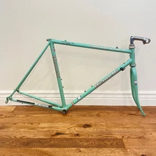 Bianchi Campione D' Italia - 55 cm Vintage Steel Frame Set Celeste