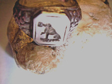 schwerer-Hunde-Siegel-Trachten-Bauern-Ring-800er-Silber-1870-1914