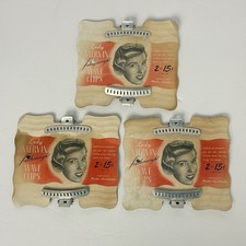 Vintage Hair Wave Clips Mervin 1940s Lot of 6 Featherweight Small 2  Flapper NOS