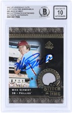 Mike Schmidt Phillies Signed 2007 Upper Deck SP Legendary Cuts ST-MS BAS 10 Card