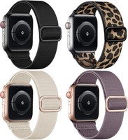 Loop Armband Geflochten Nylon FüR Apple Watch 40Mm-42Mm Schwarz Leopard Beige
