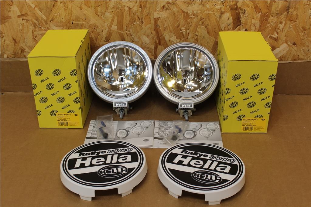 Lámpara Auxiliar Hella Rallye 3000 Plateada - Para Todoterreno, Rally Y Deportes De Motor