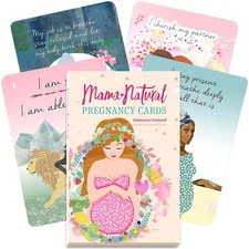 Mama Natural Pregnancy Affirmation Cards For Women - 50 Beautiful New Mom Aff...