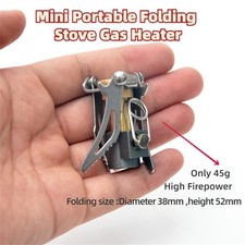 Mini Compact Folding Gas Stove, Portable Screw-On Cooker for Camping Fishing