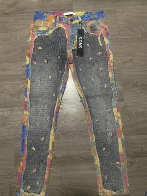 Men s KDNK jeans Multi-color. Size 32. Brand New.