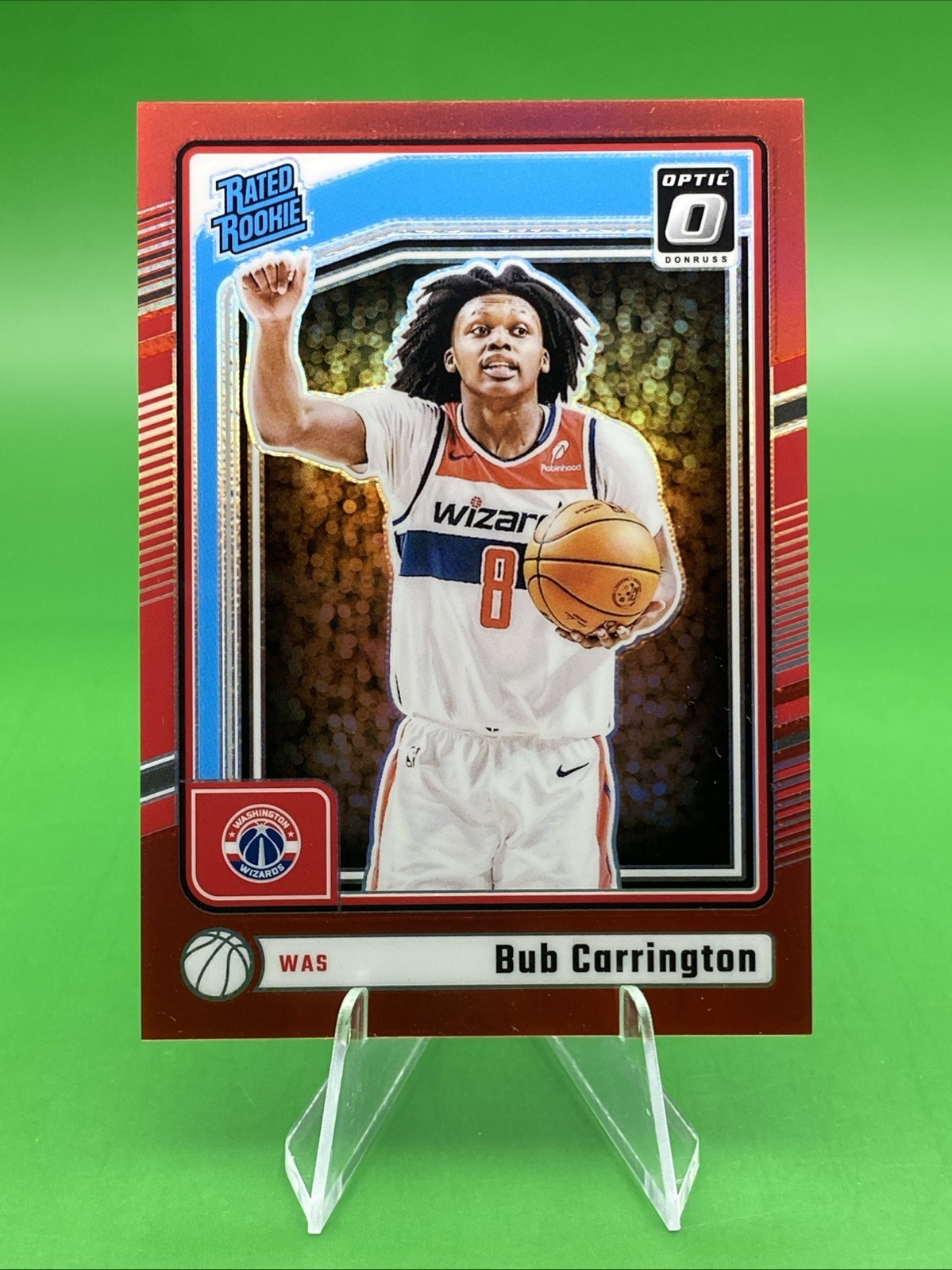 2024-25 Panini Donruss Optic Rated Rookie Red #273 Bub Carrington /99