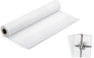 White Art Craft Paper Roll for Drawing Easel Doodles 15''×511'' White Wrapping Pap