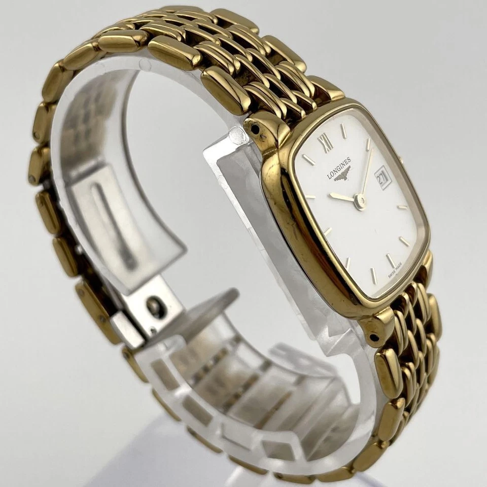 Longines Date Flagship Square Quartz Watch with Genuine Bracelet Sapphire Band - Image 3 of 4