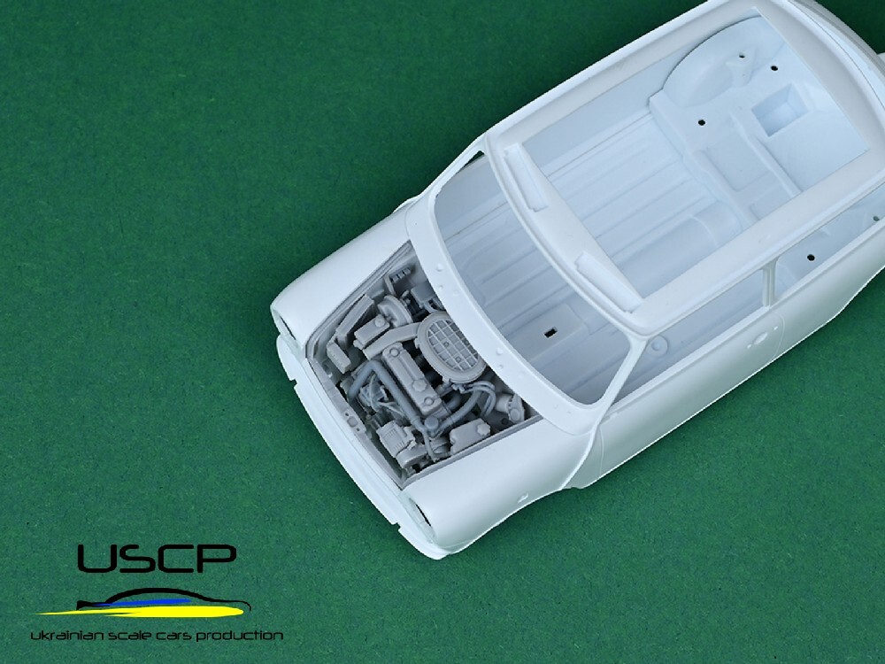 USCP 24T059 1/24 Mini Cooper MPI Engine Bay Super Detail set Resin