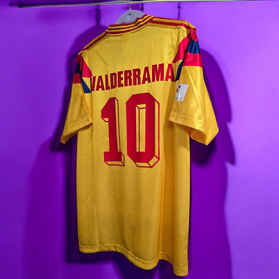 COLOMBIA HOME World Cup 90 - JERSEY RETRO- VALDERRAMA 10 - XL (Run