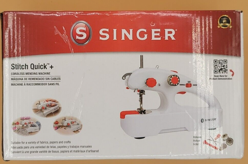 SINGER Stitch Schnell + (zwei Fäden) Handschleifmaschine, weiß BRANDNEU