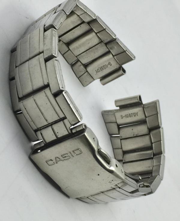 10 mm Casio S-1087DY Stainless Steel Vintage Watch 1087DY Bracelet
