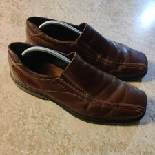 ECCO Loafers Men's Size 11.5 / 45 Brown Leather Shoes