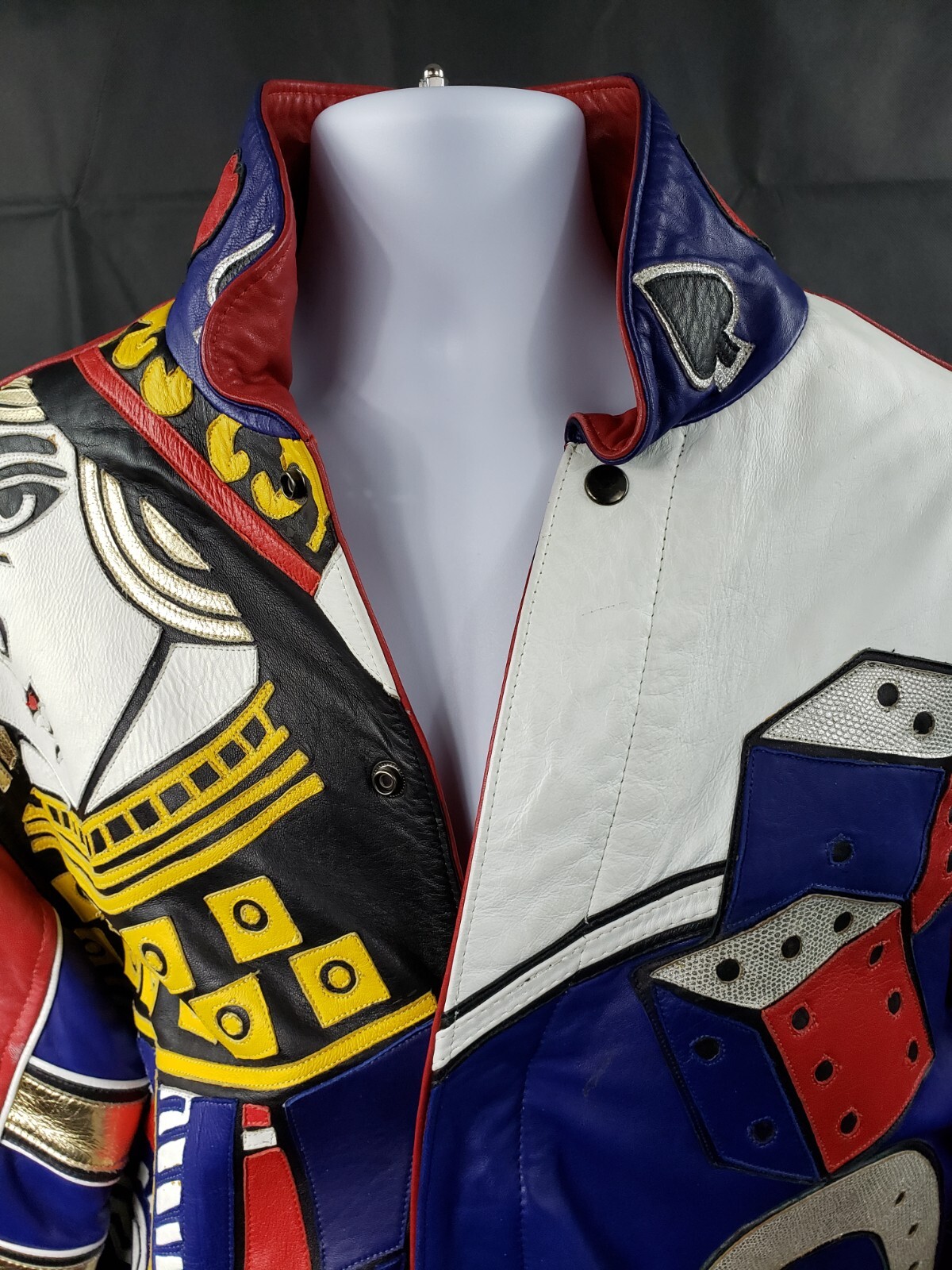 Custom Made Multi Color Leather Gamblers Bomber S… - image 12
