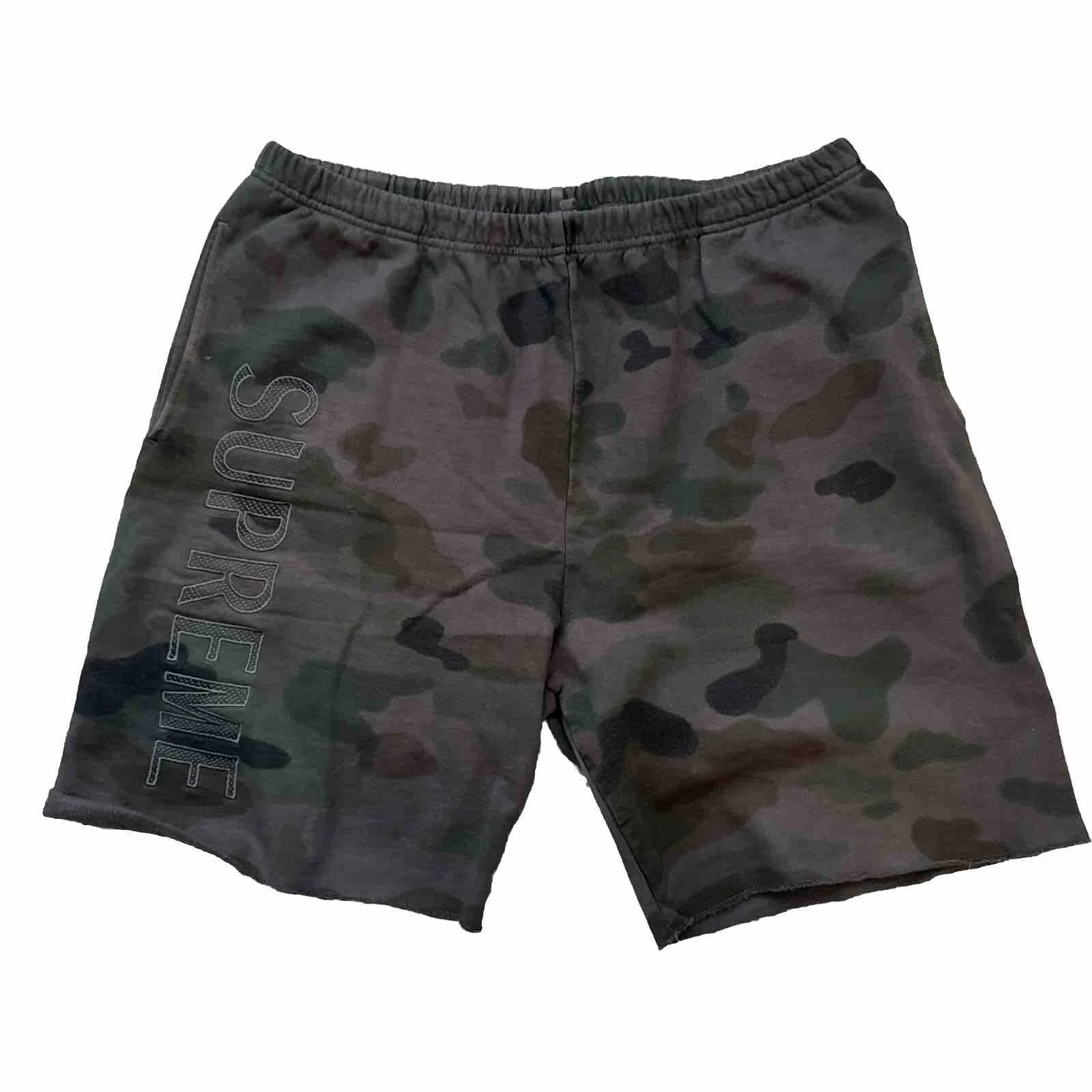 Short de sweat camouflage foncé Supreme SS20 « Overdyed »   Taille Homme Grand