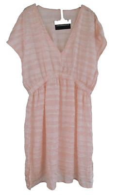 Cupshe gewebtes Coverup Kleid V Ausschnitt rosa Gr.L
