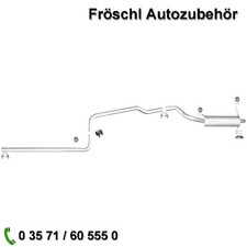 für Fiat Doblo 1,6 D Multijet 263 Mittelrohr Endtopf Auspuff Anbausatz LWB a*