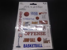 The paper studio stick a bilities Basketball stickers 36pc 