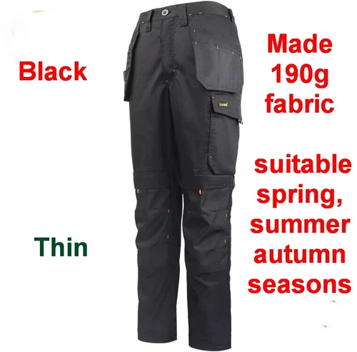 Men Multi-Pocket Cargo Pants Work Pants Wear-Resistant Pants Worker's Trousers - Picture 23 of 42
