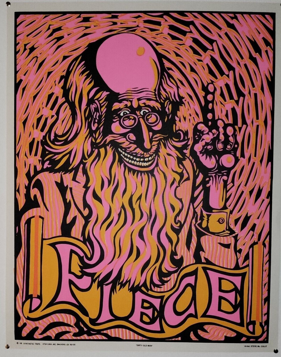 1996 vintage Psychedelic Peace フロッキーポスター Amazon.com: Psychedelic Peace - Flocked - Blacklight Poster