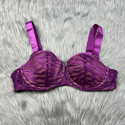 Adore Me Aaliya Push Up Bra Purple Size 34C