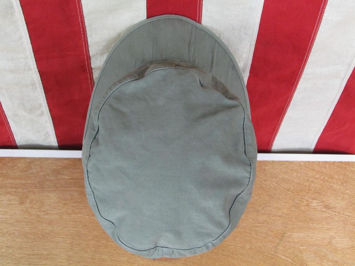 Vintage WWII US Army M43 Cotton OD Field Cap Visor M-1943 Hat 1st