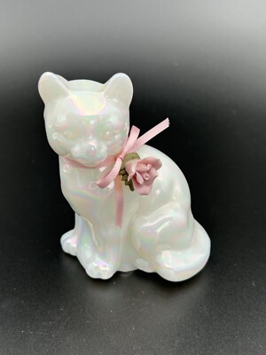 FENTON 花柄1989年製 猫 フェントン オパールガラス 置物 2姉妹 s-l400.jpg