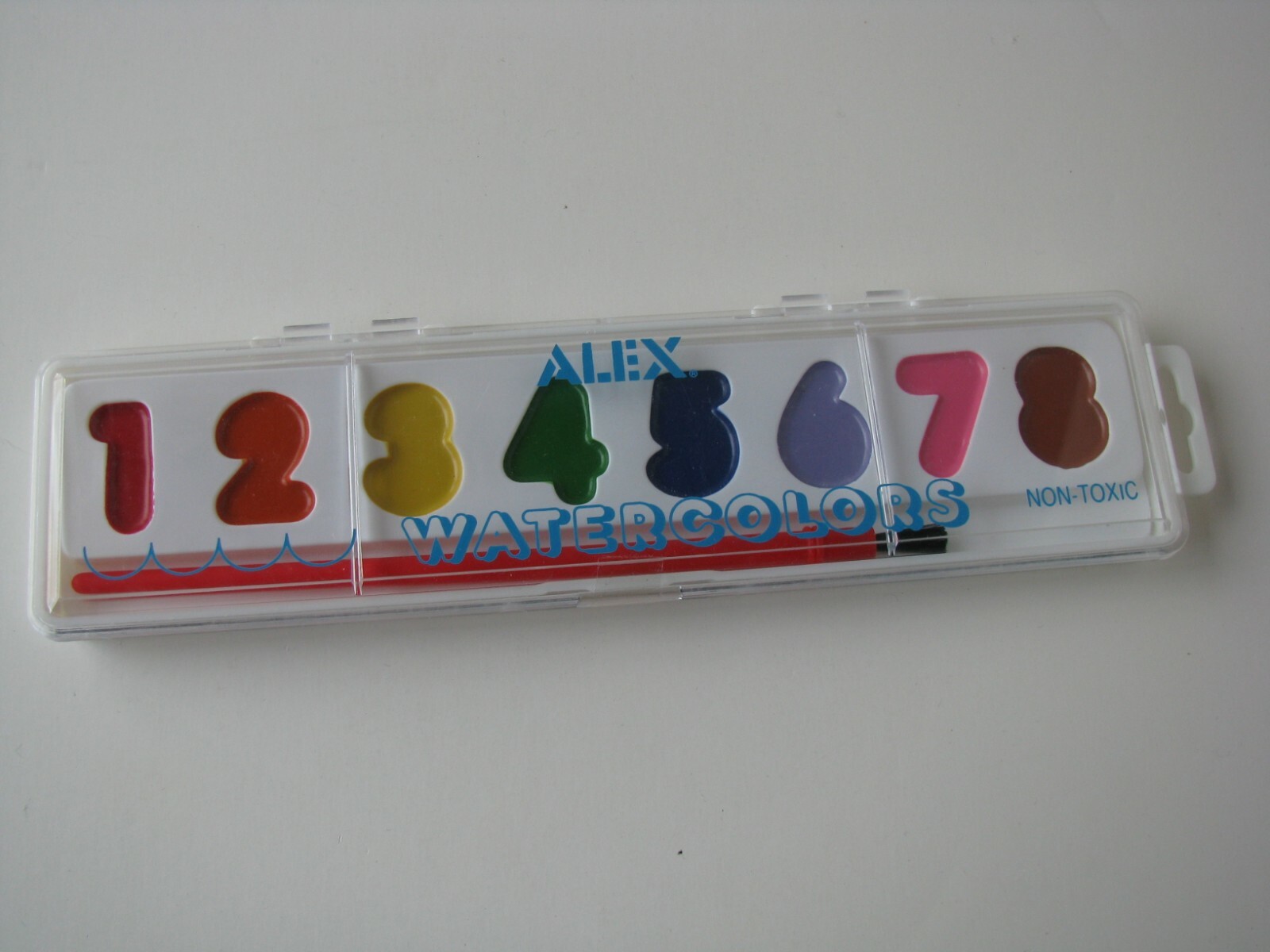 Non Toxic Watercolors Kids Painting 8 Color Sm Brush Kit Case