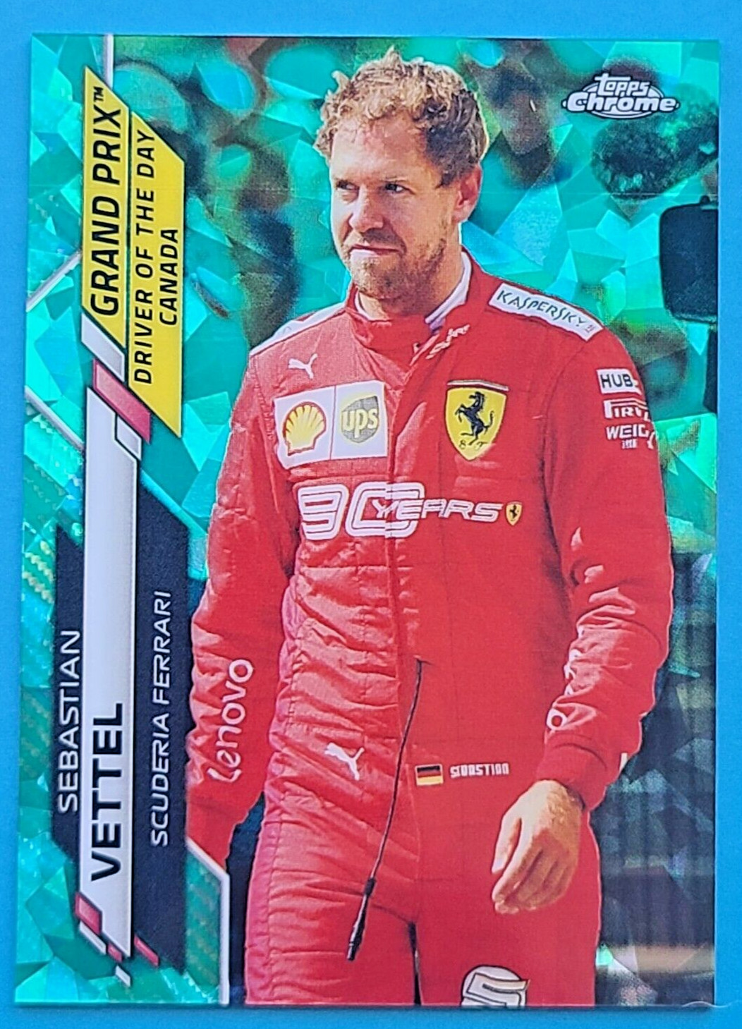 2020 Topps Chrome Sapphire F1 AQUA Sebastian Vettel /99 Formula 1 #160