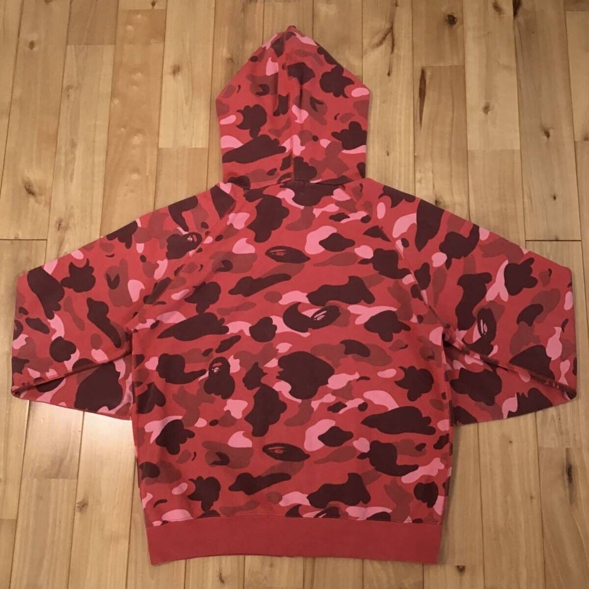 Swarovski BAPE logo full zip hoodie red camo A Bathing Ape Swarovski BAPE logo full zip hoodie red camo A Bathing Ape