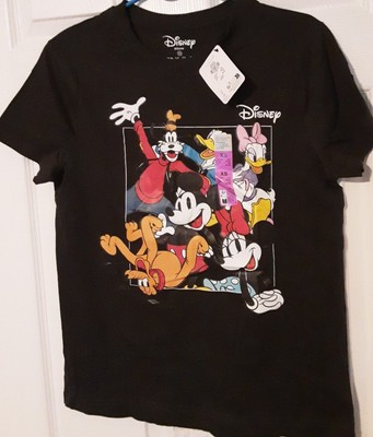 Primark Disney Mickey And Friends Women's Gray Short Sleeve Graphic T-shirt  XS | eBay UK