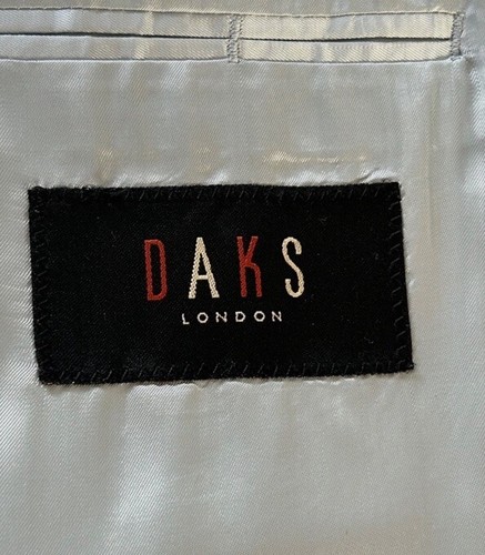 Chaqueta Blazer DAKS London Para Hombre 100% Lino Cuadros Ligera de Verano Talla UK 46 R - Imagen 7 de 12