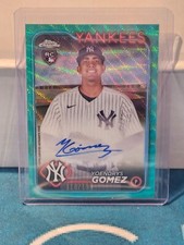 2024 Topps Chrome Yoendrys Gomez  RayWave Aqua Refractors Autograph 118/199
