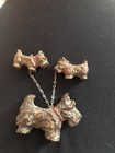 Antique Wooden Scottie Dogs Momma & Two Puppies — photo 5